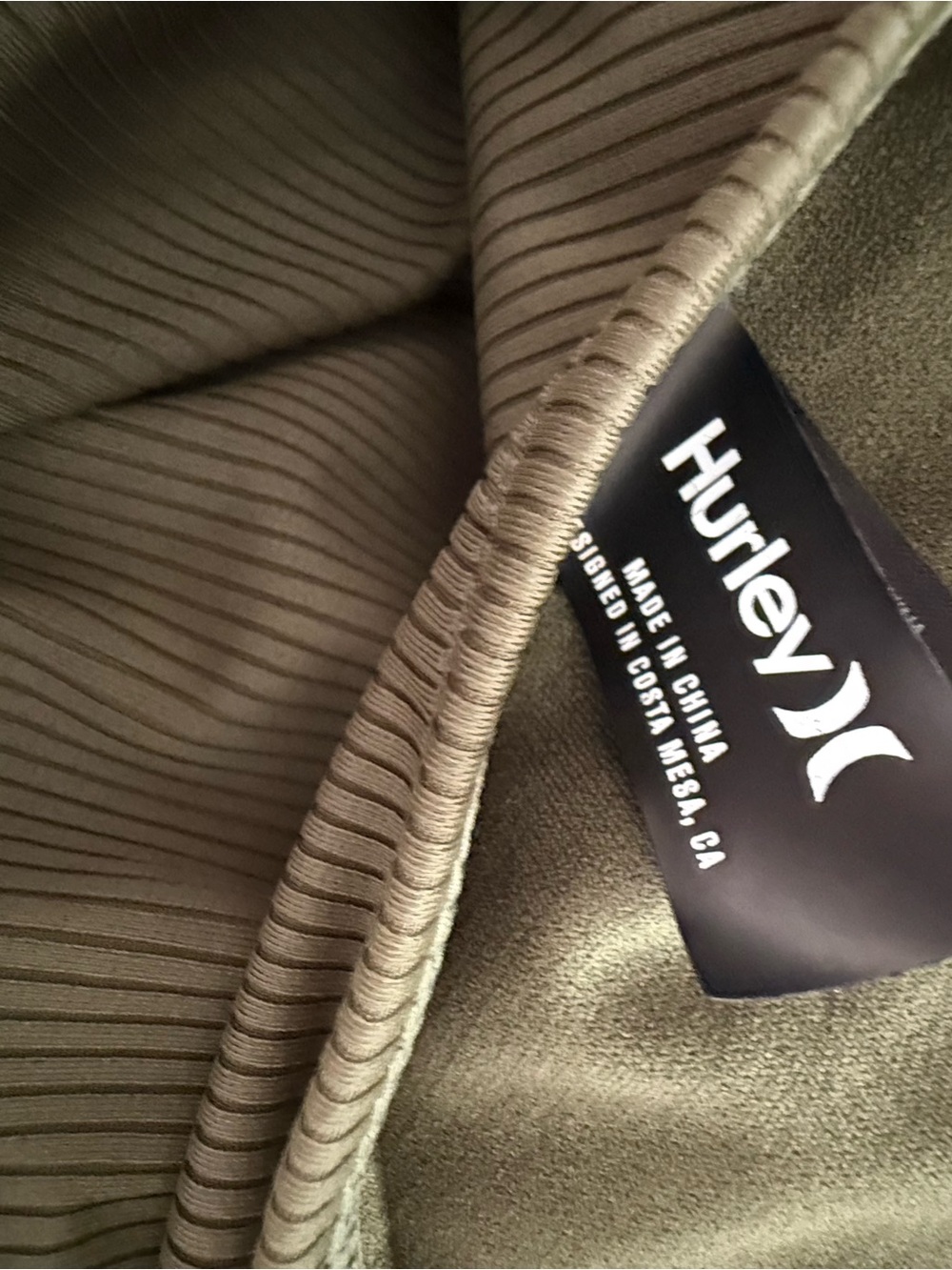 Hurley Olive Ribbed One-Piece - Picture 5 of 5